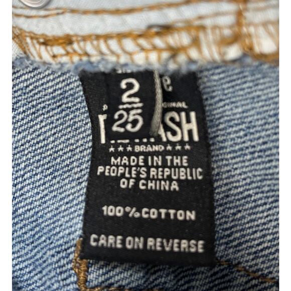 Rewash Women's Denim Skirt Ripped Distressed Cut-Off Raw Hem Cotton Sz. 2/25 - Picture 4 of 5